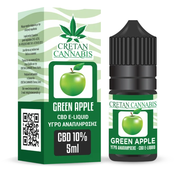 CBD Vape Liquid 5ml Green Apple (CBD 10%)