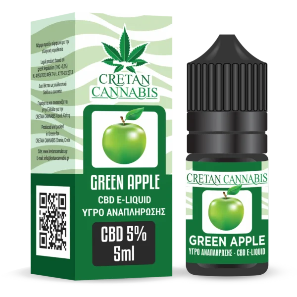 CBD Vape Liquid 5ml Green Apple